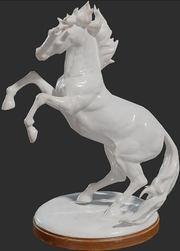 White Marble Horse Statue 